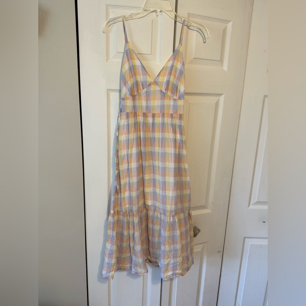 Jessica Simpson Dress Multi-Color Checkered Pattern